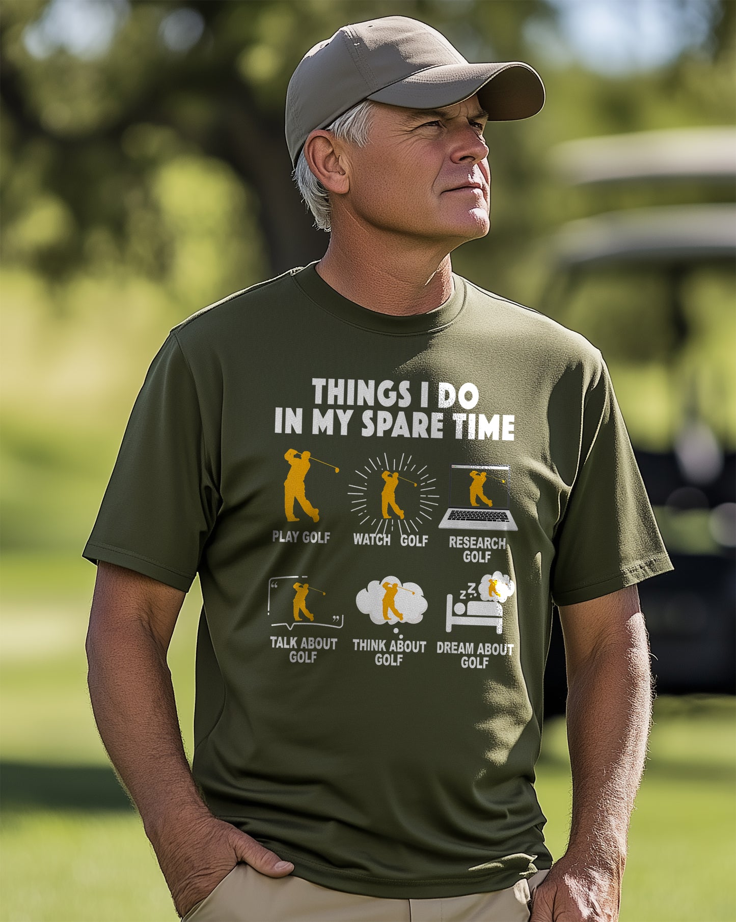 6 Things I Do in My Spare Time Golf t-shirt