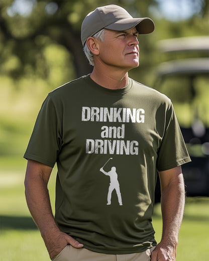 Funny Golf t-Shirt Drinking and Driving