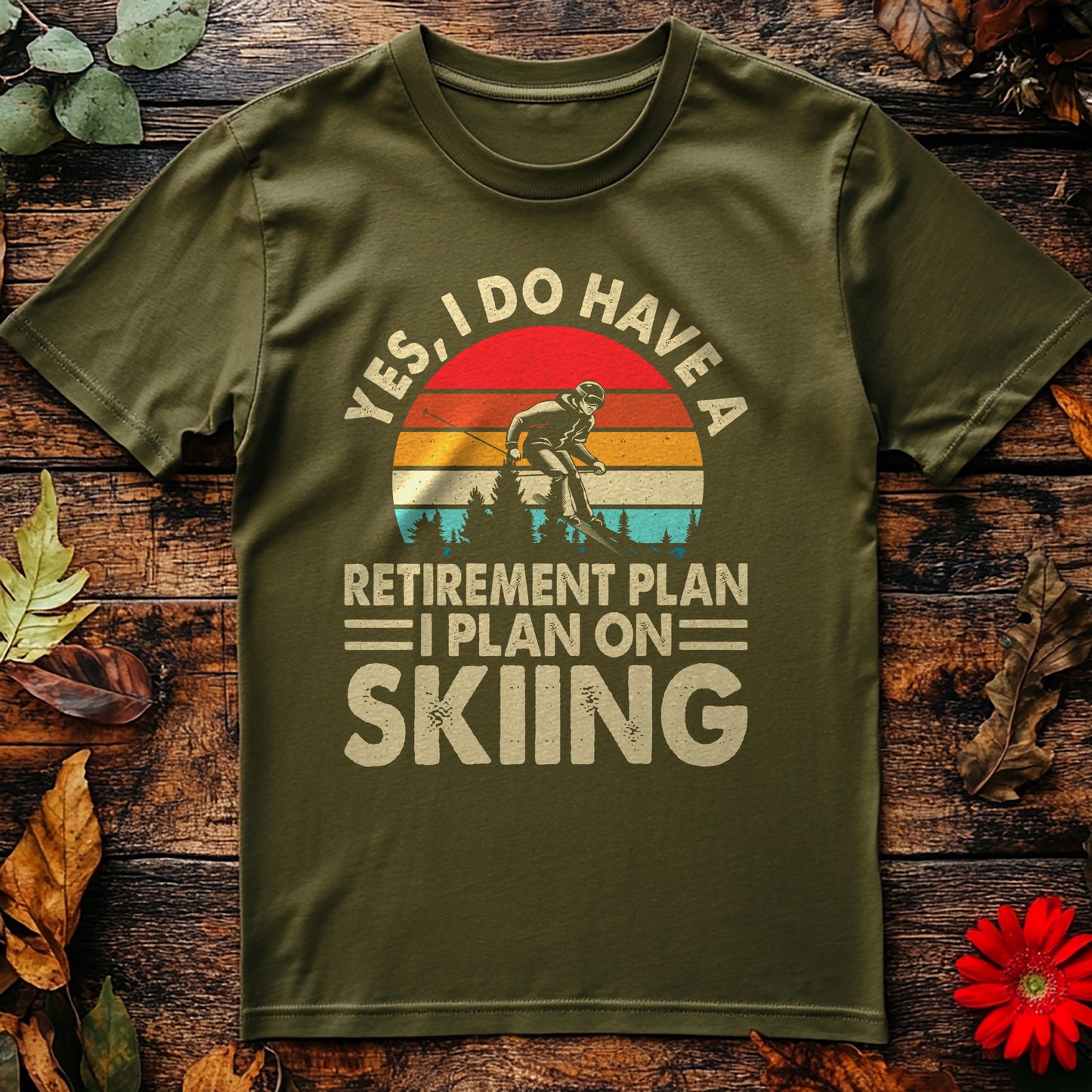 Retirement Plan Skiing T-shirt