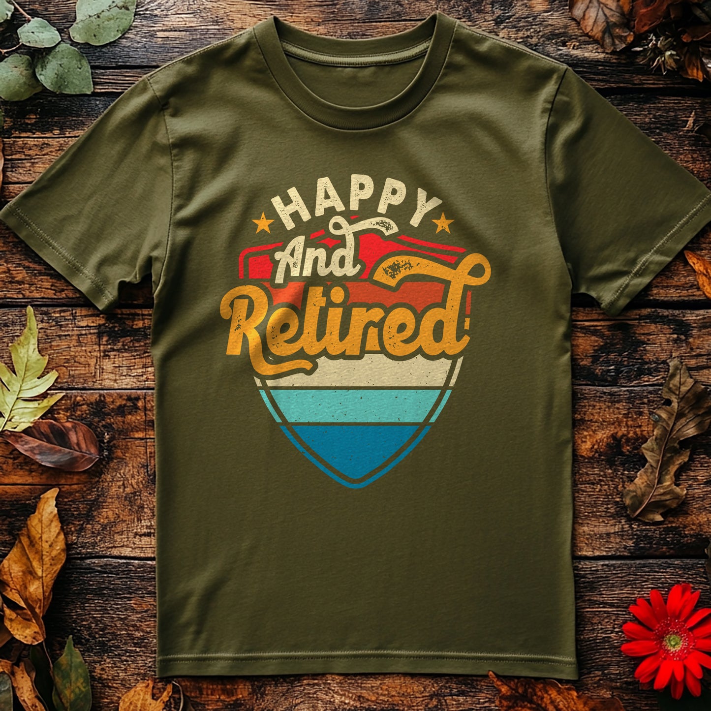 Happy & Retired Shield T-shirt