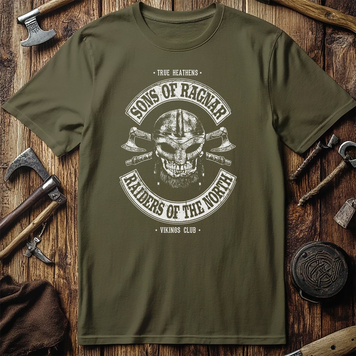 Sons of Ragnar Viking Skull T-Shirt