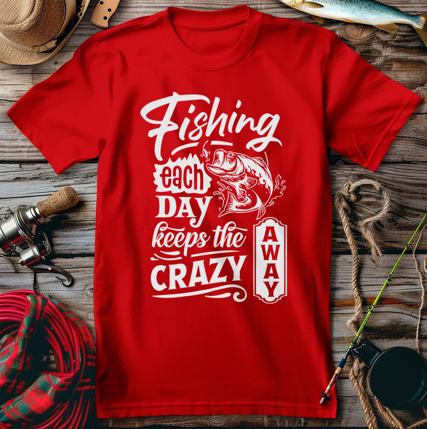 Fishing Each Day Reel in T-Shirt