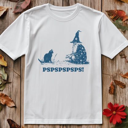 Wizard Pspspsp Cat & Witch T-Shirt