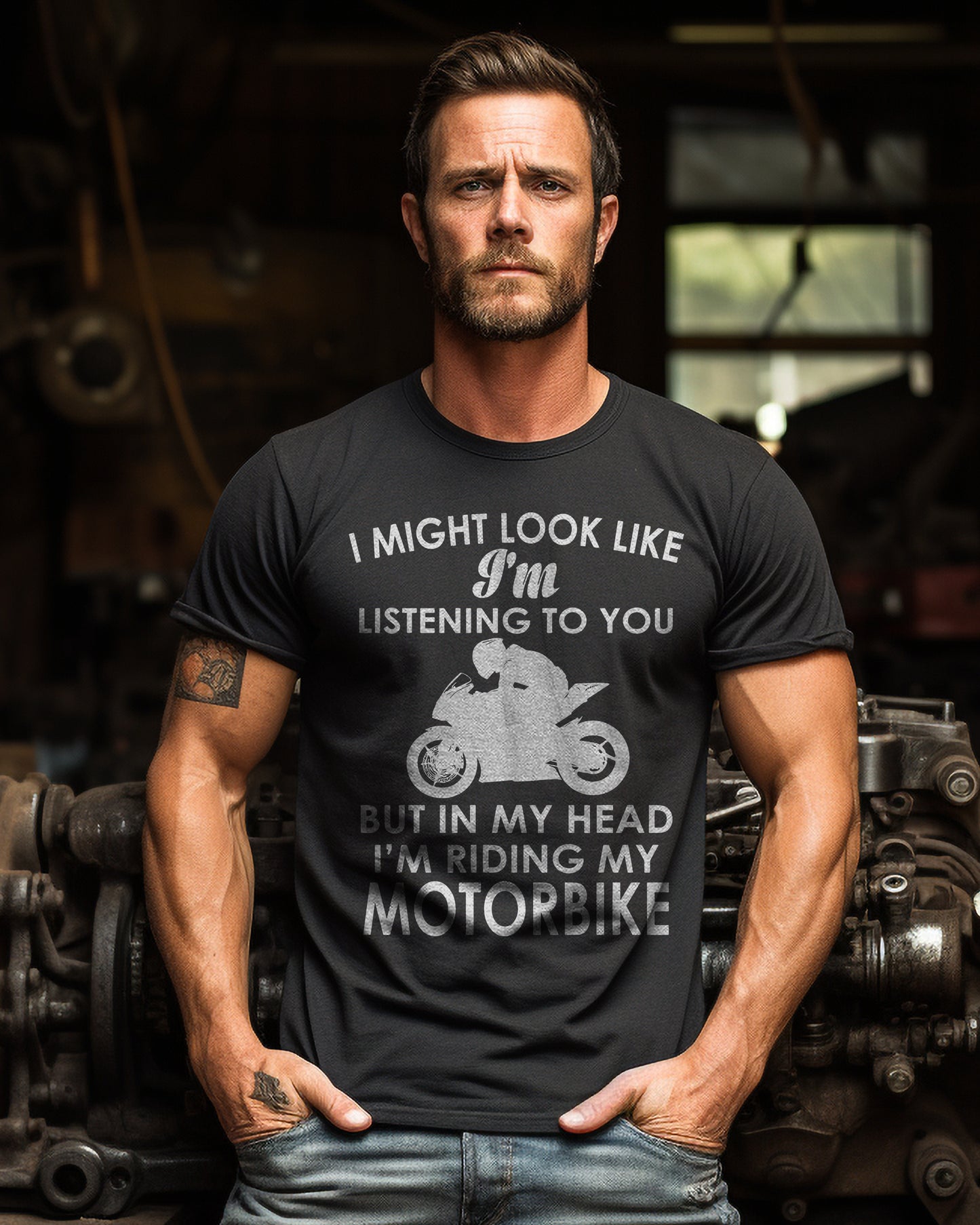 In My Head Riding Sportsbike T-Shirt