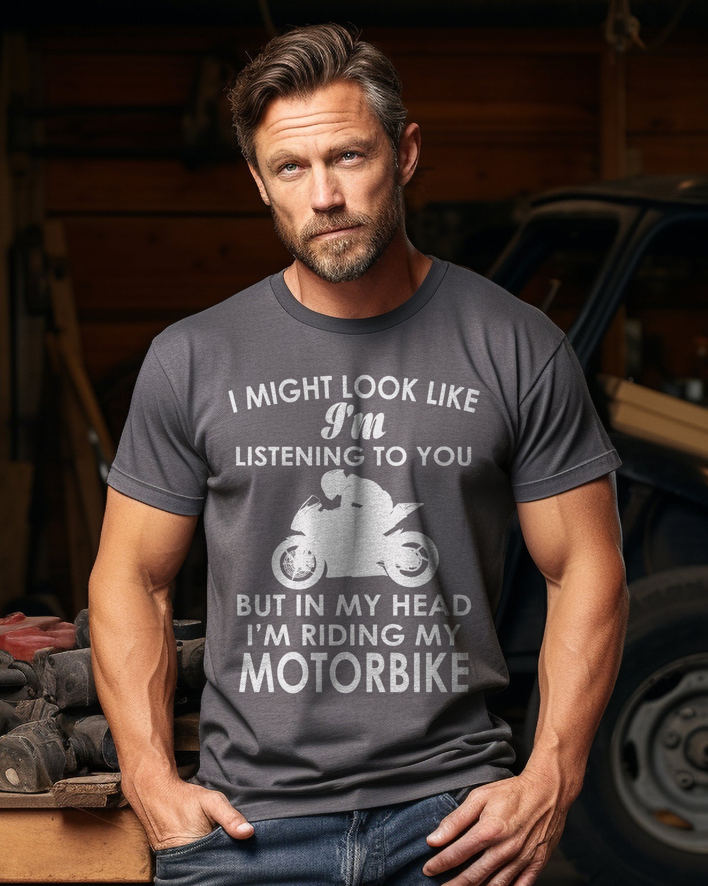 In My Head Riding Sportsbike T-Shirt