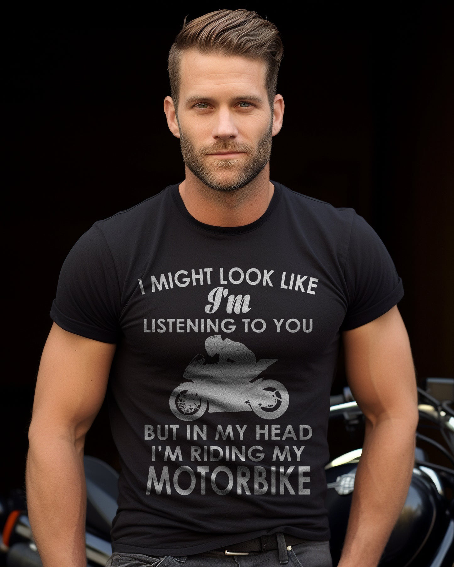 In My Head Riding Sportsbike T-Shirt