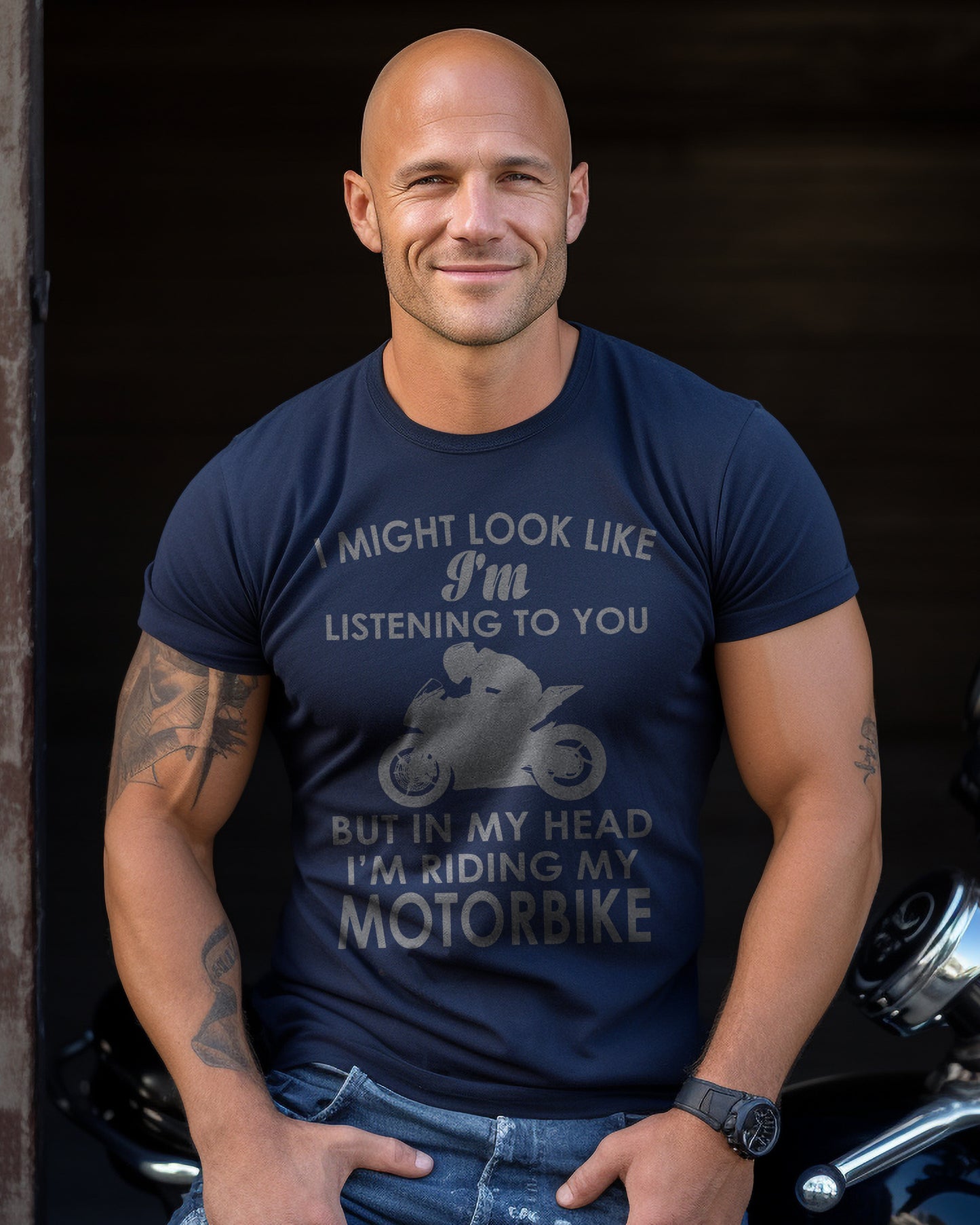 In My Head Riding Sportsbike T-Shirt