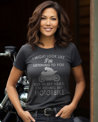 In My Head Riding Sportsbike T-Shirt