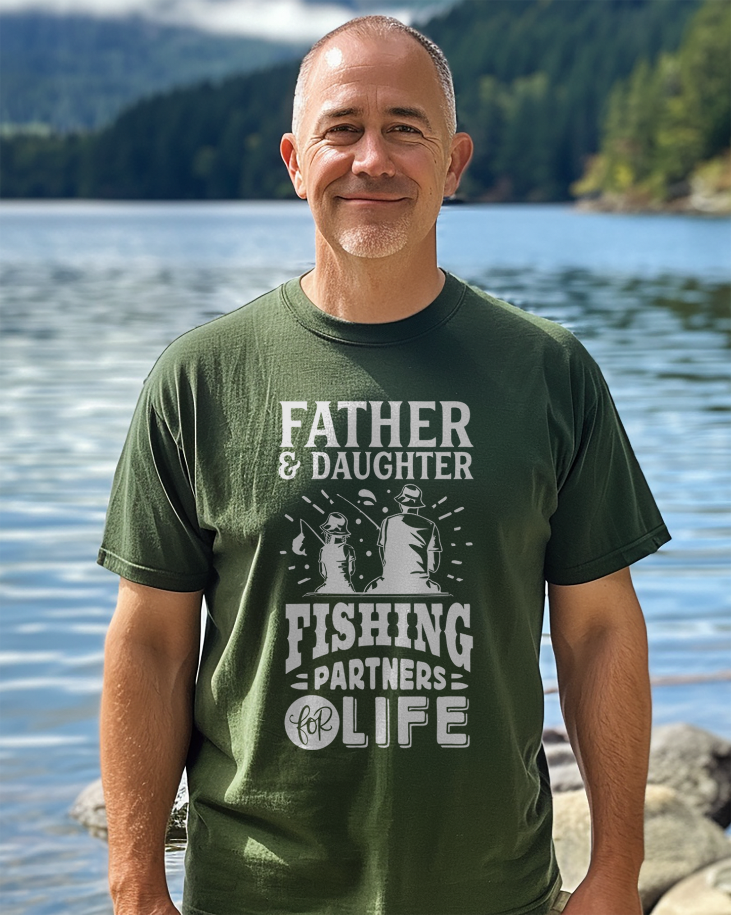 Father and Daughter Fishing T-Shirt