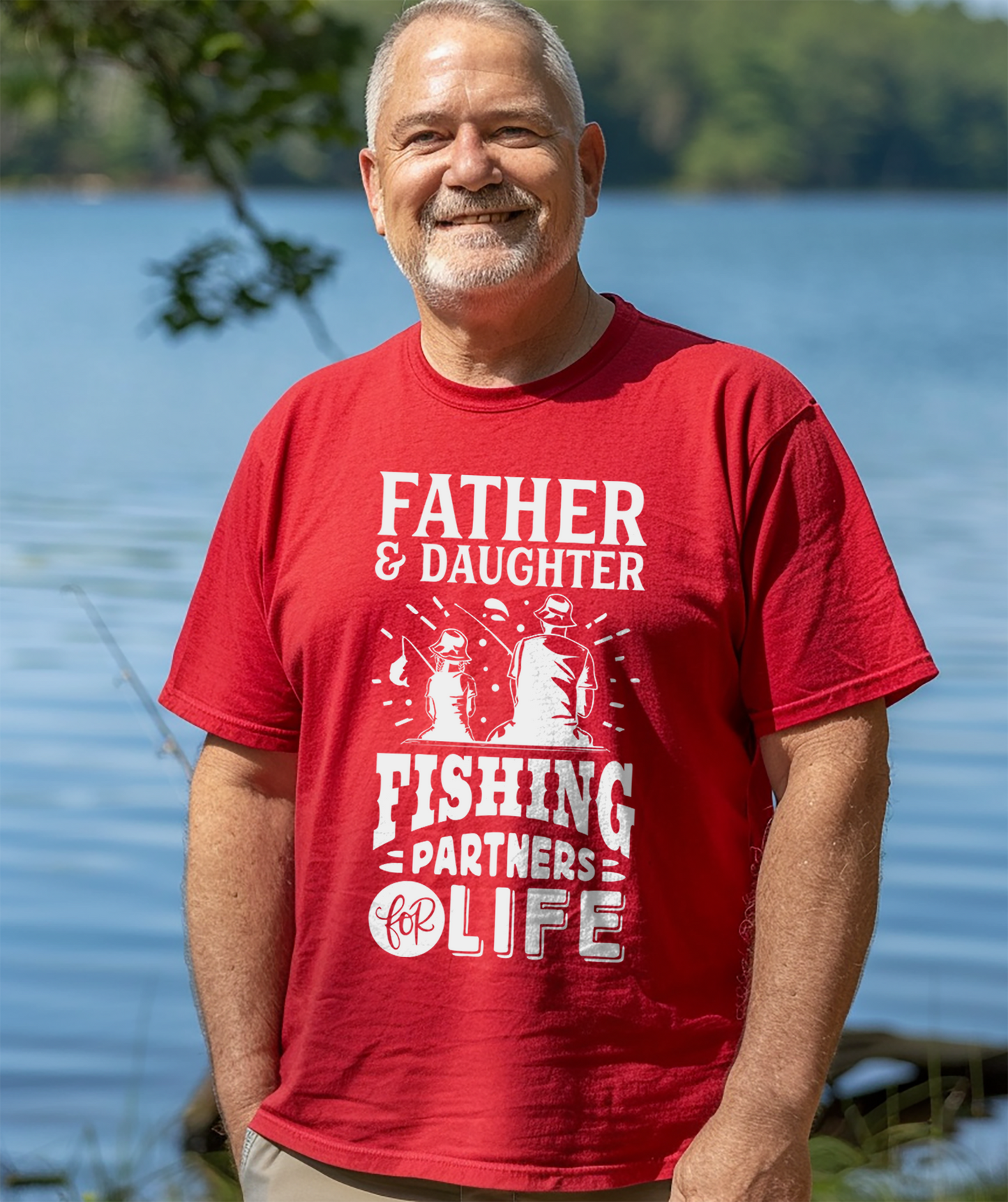 Father and Daughter Fishing T-Shirt