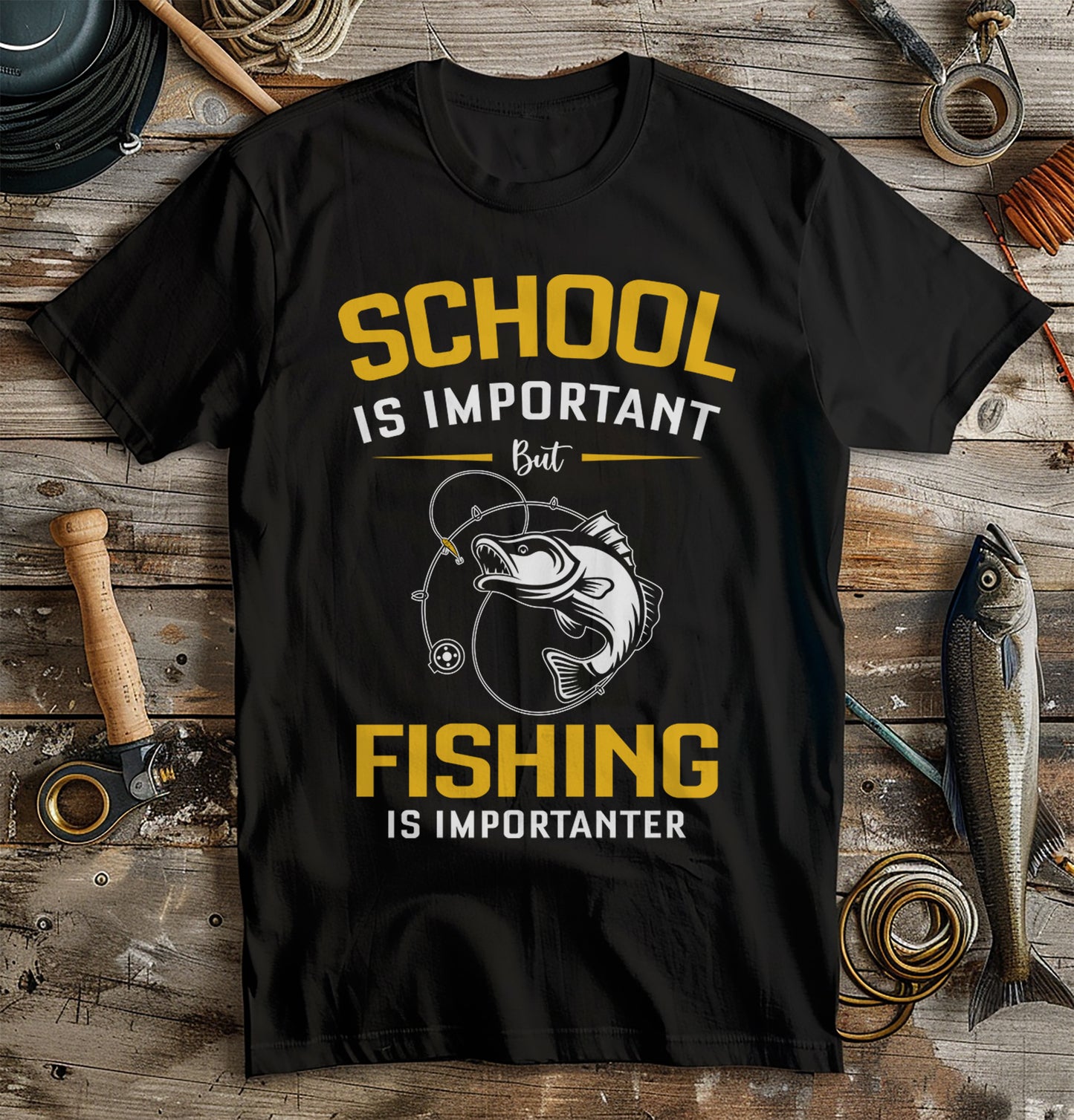 School vs. Fishing The Ultimate T-Shirt