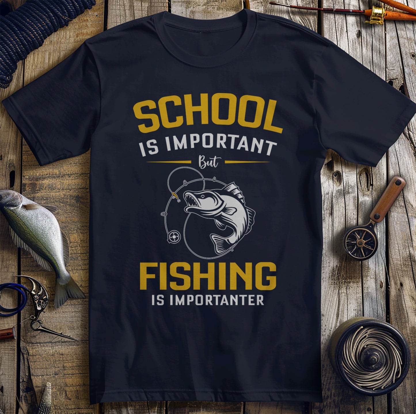 School vs. Fishing The Ultimate T-Shirt